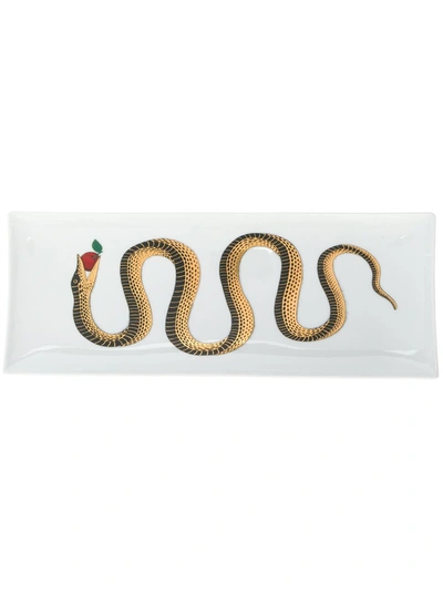 Fornasetti Serpente Serving Tray (40cm) In White