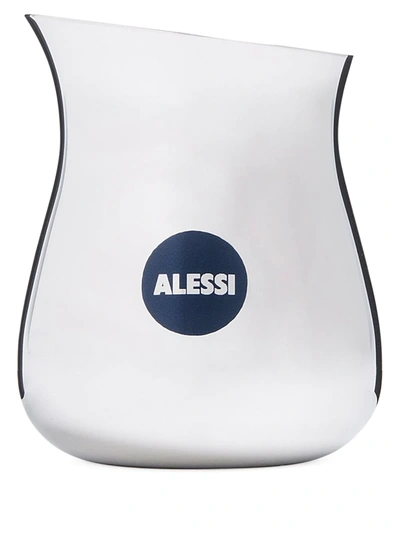 Alessi Branded Curved Vase (8cm) In Silver