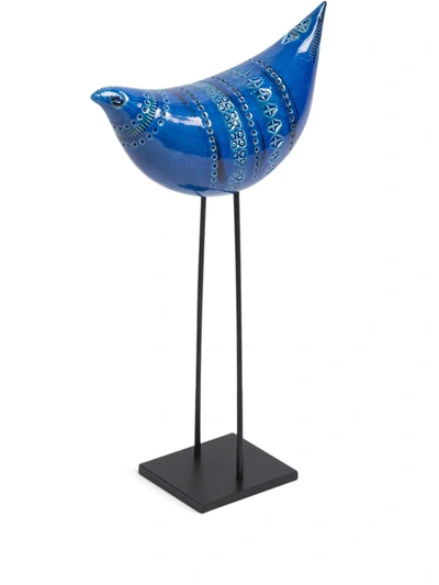 Bitossi Ceramiche Bird Figurine In Blue