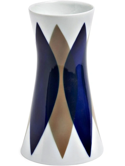 Sargadelos Galician Print Vase In Blue, Brown