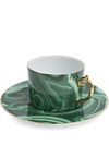 L'OBJET MALACHITE TEA CUP SET