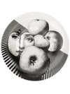 Fornasetti Fruit Print Plate In White