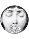 Fornasetti Printed Face Plate In Black