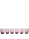 Nasonmoretti Set Of Six Idra Water Glass In Pink