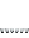 Nasonmoretti Set Of Six Idra Water Glass In Grey