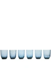 Nasonmoretti Set Of Six Idra Water Glass In Blue
