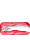 Fornasetti Mano-print Wood Tray In Red
