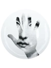 Fornasetti Lina Cavalieri-print Wall Plate In White