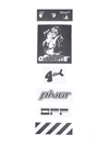 OFF-WHITE GRAPHIC-PRINT STICKER SET