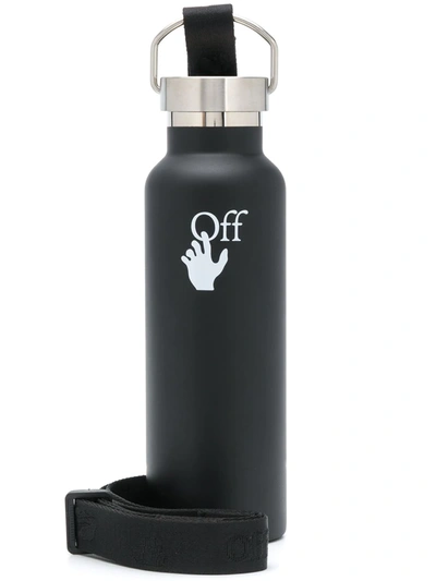 Off-white Logo Waterbottle In Nero
