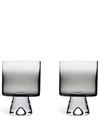 Tom Dixon Tank Low Ball Glasses (set Of 2) In Neutrals