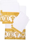 Versace 5-piece Barocco Towel Set In White