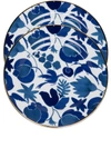 La Doublej X Ancap Dessert Plate Set - Wildbird Blu/bianco In Blue