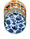 La Doublej Wildbird Six Dessert Plates In Blue