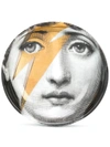 Fornasetti Posacenere Rotondo Teme E Variazioni Ashtray In Black