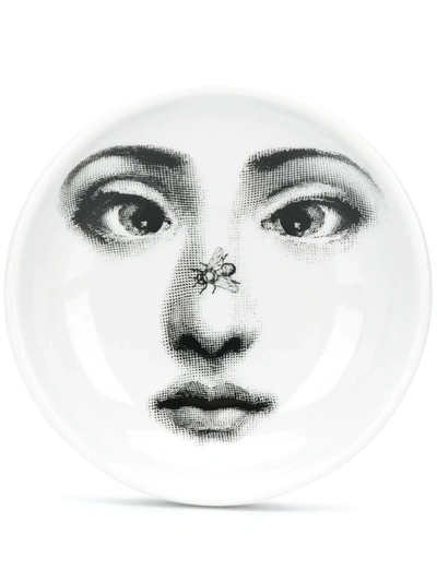 Fornasetti Face Print Ashtray (12cm) In White