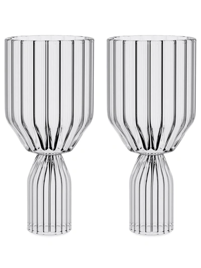 Fferrone Design Margot Wine Goblet (set Of 2) In Clear