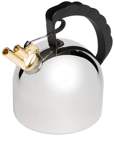 Alessi Water Kettle With Whistle In Silver