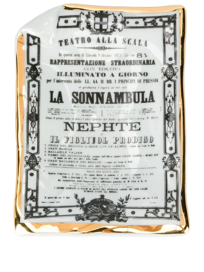 Fornasetti La Sonnambula Trinket Dish In Black