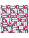 La Doublej Geometric Print Table Cloth In Pink