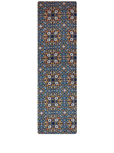 La Doublej Confetti-print Linen Runner In Blue