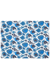 La Doublej Floral-print Two-placement Set In Blue