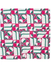 La Doublej Geometric Print Table Cloth In Pink