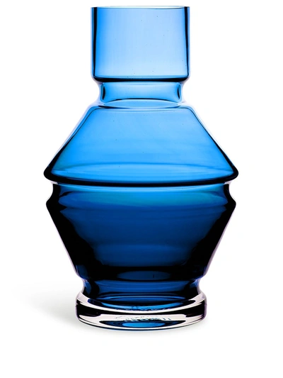 Raawi Relæ Glass Vase (18cm) In Blue