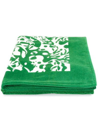 Eres Tropical Print Towel In Green