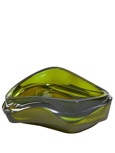 Zaha Hadid Design Plex Organic Vessel In Olive Green