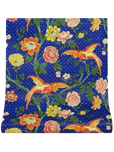 Gucci 花卉印花墙纸 In Blue