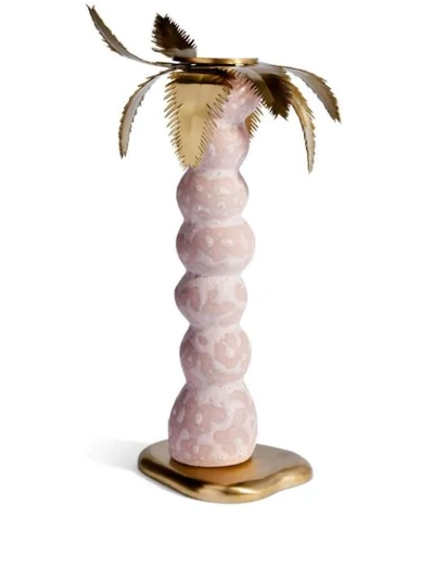 L'objet Haas Medium Mojave Palm Candlestick In Pink