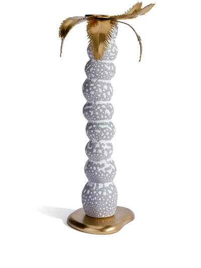 L'objet Haas Large Mojave Palm Candlestick In Grey