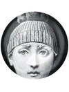 Fornasetti T&v Printed Decorative Plate In White