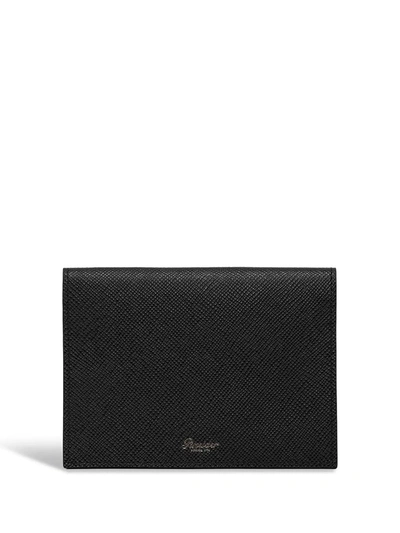 Pineider Logo Business Card Holder In Black