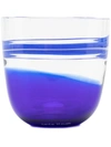 Carlo Moretti Striped Print Glass In Blue