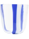 Carlo Moretti Abstract Stripe Print Glass In White