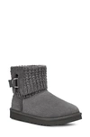 Ugg Mini Classic Solene Boot In Charcoal Suede