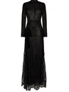 TOM FORD FLORAL-LACE LONG-SLEEVE GOWN