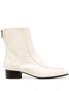 AEYDE REAR-ZIP ANKLE BOOTS