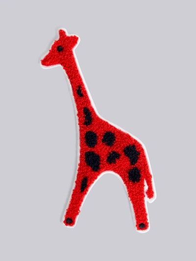 Thom Browne Tricolor Felt Giraffe Icon Bag Patch In 960 - Tricolor