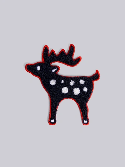 Thom Browne Tricolor Felt Deer Icon Bag Patch In 960 - Tricolor