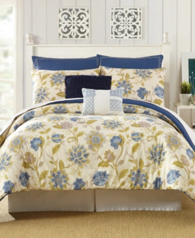 Peking Handicraft Inc Presidio Square Monterey King Comforter Set - 7 Piece Bedding