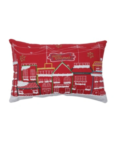 Pillow Perfect Skyline Christmas Lumbar Pillow