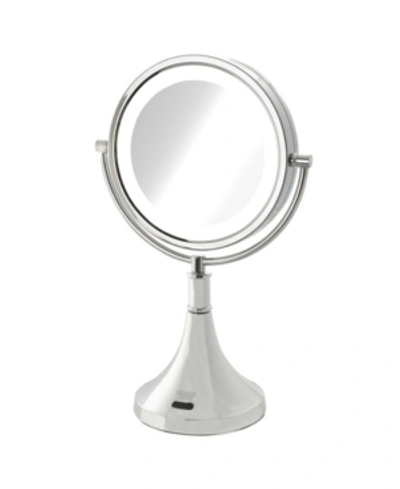 Jerdon The Sharper Image Jrt8500cl 8.5" Led Lighted Table Top Mirror With Sensor Bedding