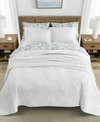 TOMMY BAHAMA HOME TOMMY BAHAMA SOLID WHITE QUILT SET, KING