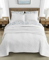 TOMMY BAHAMA HOME TOMMY BAHAMA SOLID WHITE QUILT SET, FULL/QUEEN