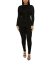 Naked Wardrobe Long Sleeve Stirrup Jumpsuit