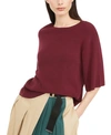 WEEKEND MAX MARA OVERSIZED SHORT-SLEEVE SWEATER