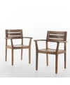 Noble House Stamford Outdoor Dining Chairs, Set Of 2